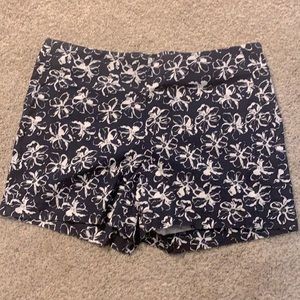 Blue and White Floral Shorts